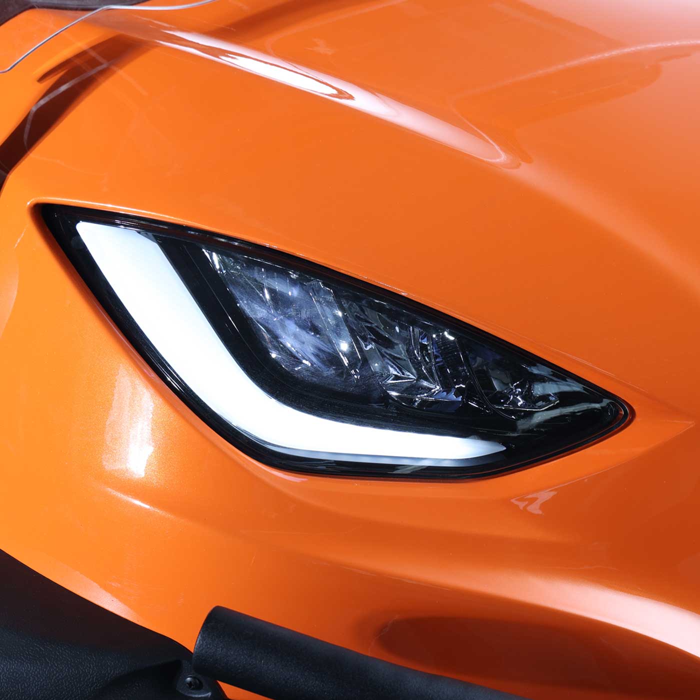 ActiveEV Pulse Golf Cart Metallic Orange with LED Headlights